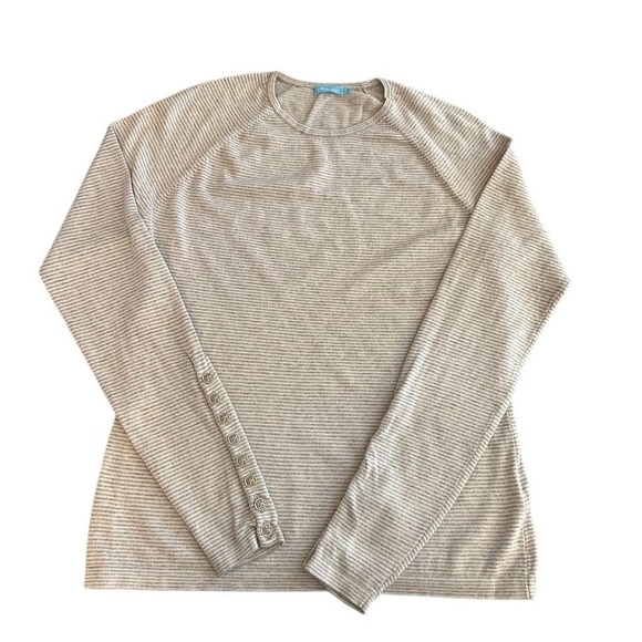J. McLaughlin Striped Knit Pullover Long Sleeve Top Women Size Small - Picture 1 of 6
